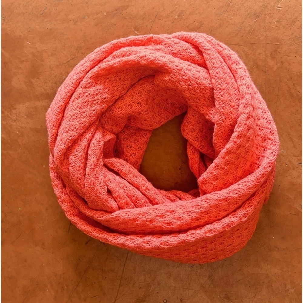 Peach colored wrap scarf